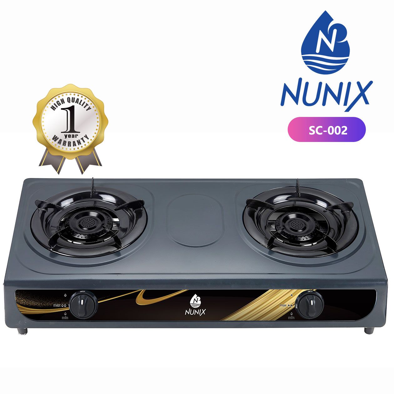 Nunix 2 Burner Table Top Gas Cooker Stove SC-002